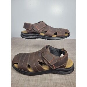 Clarks Collection Mens Brown Leather Fisherman Sandals Ultimate Comfort 13 M